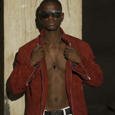 Mitch Regal Cherry Italian Suede Leather Studded Jacket for Men