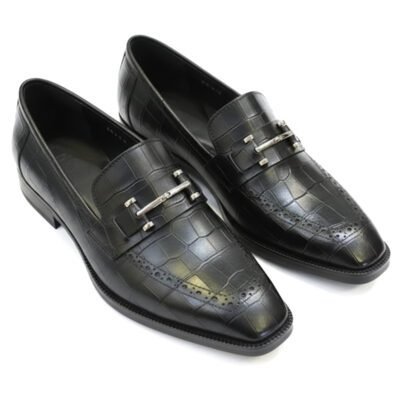 Echelon Croc Leather Loafers