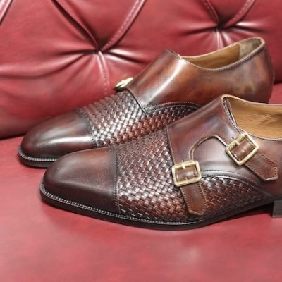 Majestic Woven Double Monk Shoes