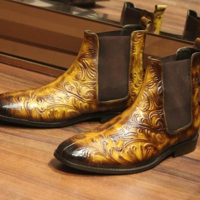 Duned Floral Chelsea Boots