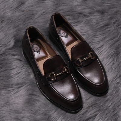 August Brown Horsebit loafer