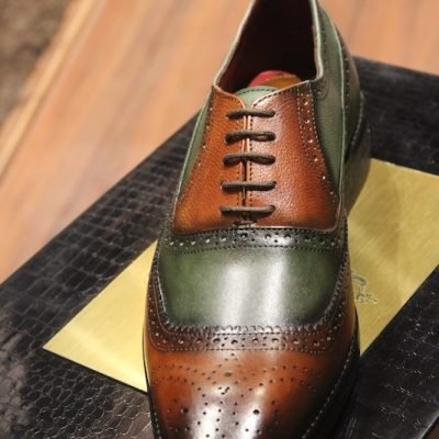 Sage & Saddle" Wingtip Oxford Shoes
