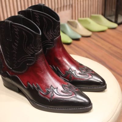 Flame Cowboy Mid Ankle Boots