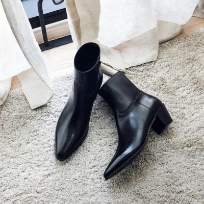 FIORINA SLIP ON ZIPPER POINTED BOOTS FOR MEN