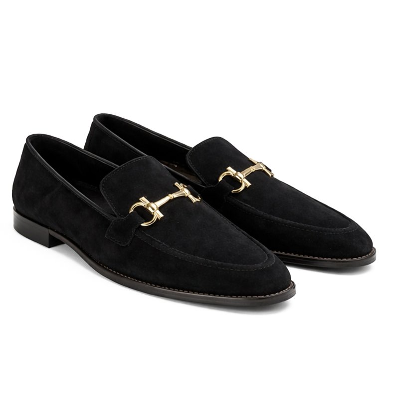 Suede Ferragamo loafers