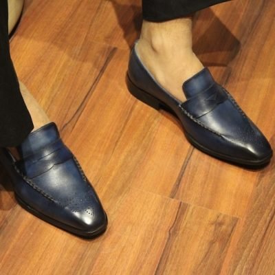 Sleek Blue Dress Shoe