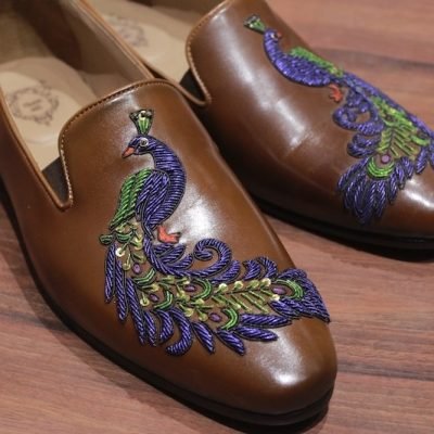Peacock Embroidered Shoes