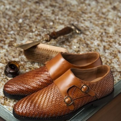 Mesh Monk Strap Shoes