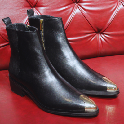McQueen Metal Tip Chelsea Boots