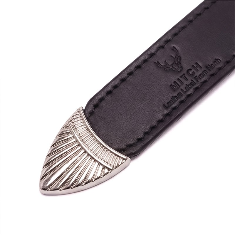 Mitch Silver Spur Leather Belt