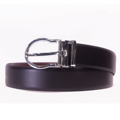 Regal Noir Reversible Leather Belt
