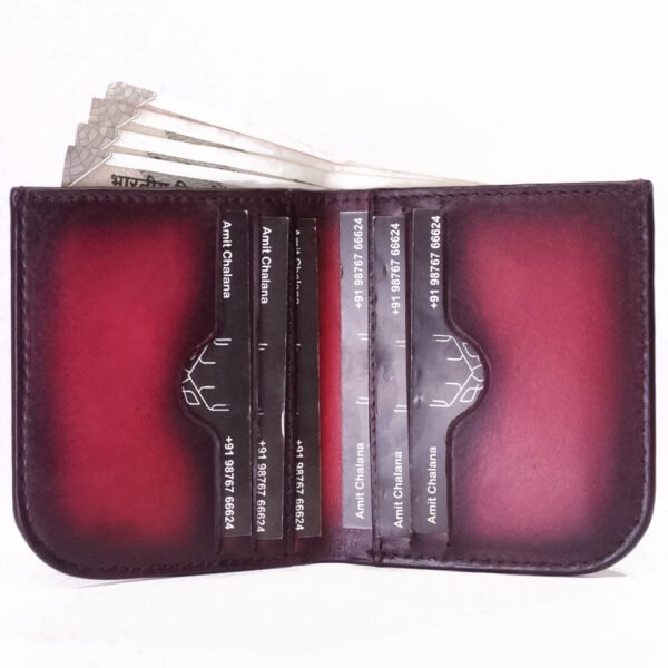 Crimson Ember Leather Wallet by Mitch