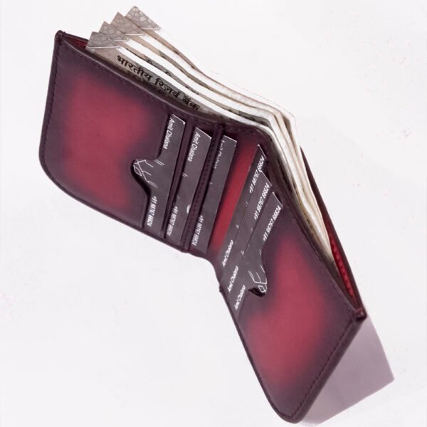 Crimson Ember Leather Wallet by Mitch