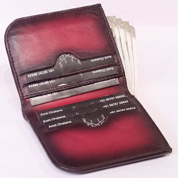 Crimson Ember Leather Wallet by Mitch