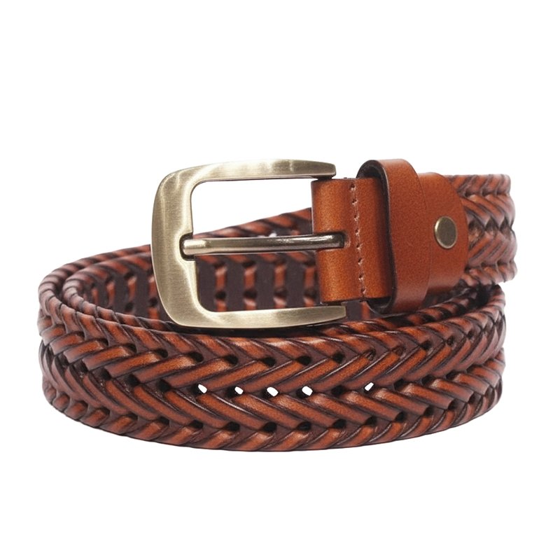 Braided Heritage – Handwoven Tan Leather Belt by Mitch Braided Heritage – Handwoven Tan Leather Belt by Mitch