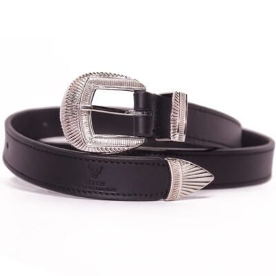 Mitch Silver Spur Leather Belt