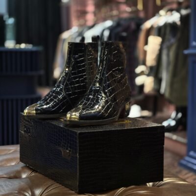 Russel Croc Patent Leather Handcrafted Boot