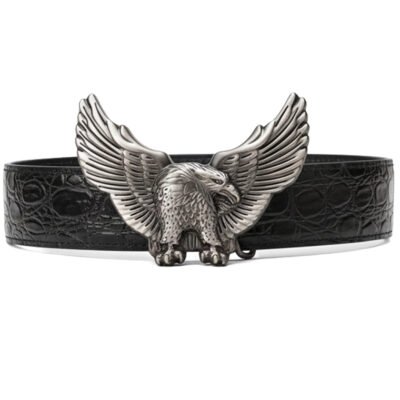 Midnight Ascend – Premium Leather Eagle Belt