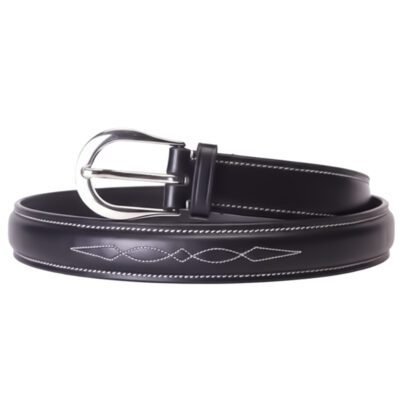 Gucho – Pure Leather Belt with Contrast Stitch Detailing
