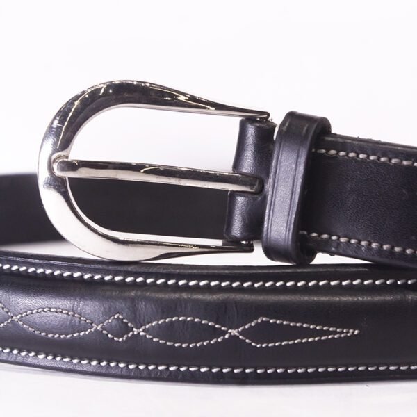 Gucho – Pure Leather Belt with Contrast Stitch Detailing - Image 2