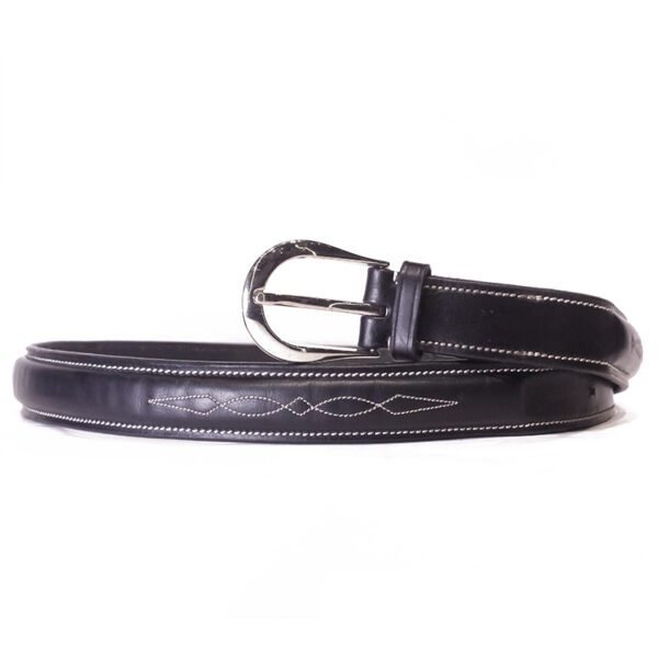 Gucho – Pure Leather Belt with Contrast Stitch Detailing - Image 3