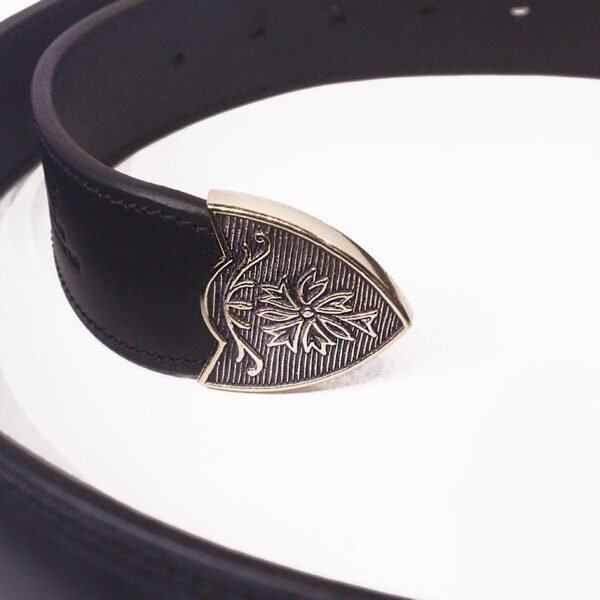 Puffer Hold – Cowboy Leather Belt with Ornate Buckle - Image 2