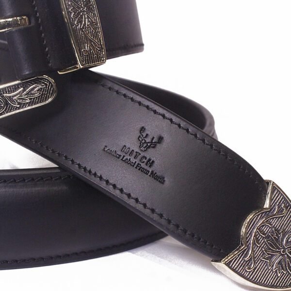 Puffer Hold – Cowboy Leather Belt with Ornate Buckle - Image 5