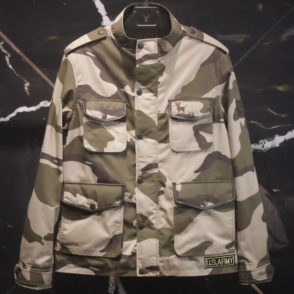 - MITCH Luxury Bespoke Camo Jacket front view showing classic camouflage print and flap pockets” - Close-up of collar: “Ribbed collar detail of MITCH Luxury Bespoke Camo Jacket with premium stitching” - Personalized version: “Custom-designed MITCH Bespoke Camo Jacket with personalized initials on chest pocket” - Lifestyle shot: “Model wearing MITCH Luxury Bespoke Camo Jacket styled for urban streetwear look” Would you like me to help you write alt text for specific product shots, or optimize them for SEO and accessibility across platforms like Instagram, Pinterest, or your website?