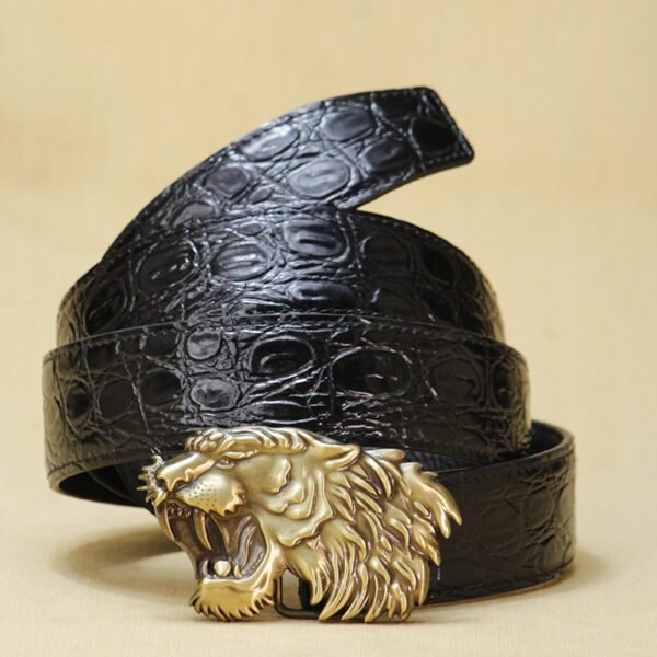 Leone Luxe – Premium Leather Belt with Lion Head Buckle - Image 3
