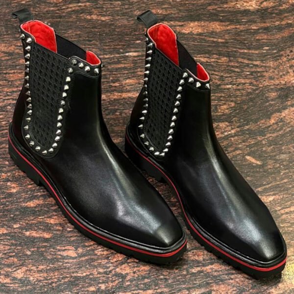 Front view of Birch handcrafted luxury boot