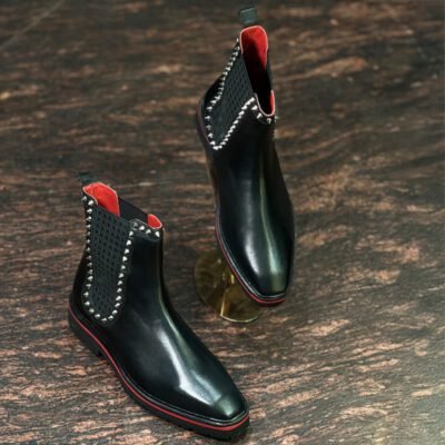 Birch – Handcrafted Luxury Leather Boots with Studs