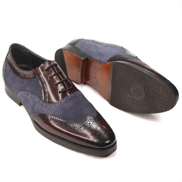 Navy Claret Two-Tone Oxford