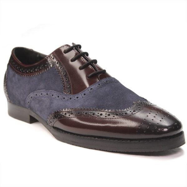 Navy Claret Two-Tone Oxford