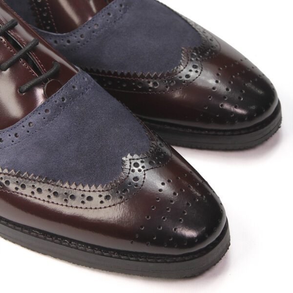 Navy Claret Two-Tone Oxford