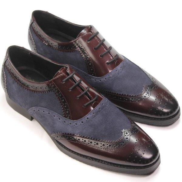 Navy Claret Two-Tone Oxford