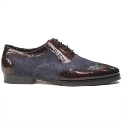 Navy Claret Two-Tone Oxford