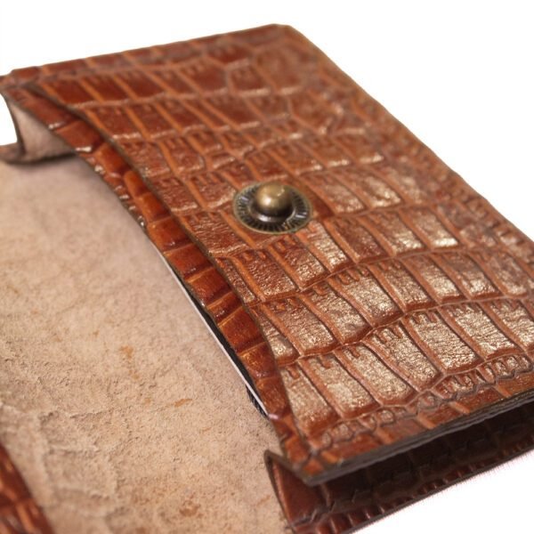 Mitch Hettich Croc Wallet – Tan Leather