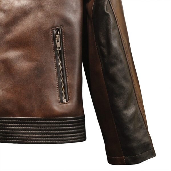 Bronzo Pure Leather Biker Jacket