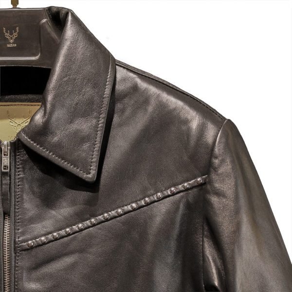 Onyx Studded Jacket-Mitch Luxury