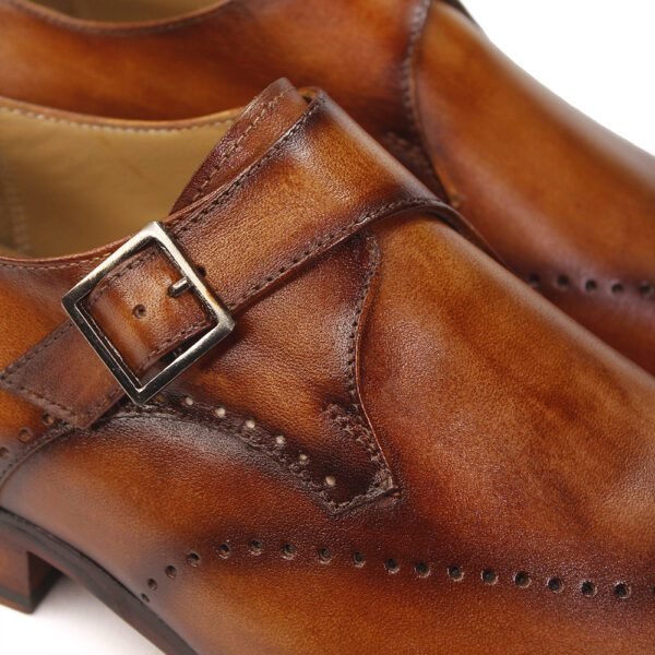 Cognac Crest Monk Strap