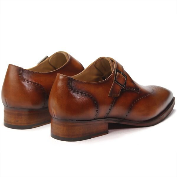 Cognac Crest Monk Strap