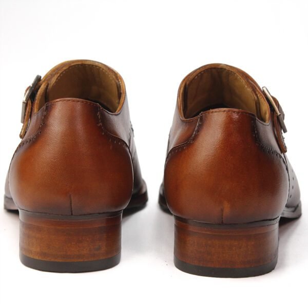 Cognac Crest Monk Strap