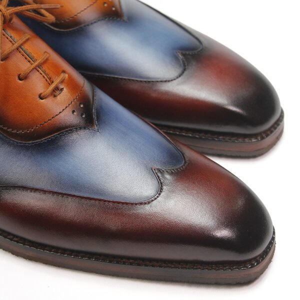 Azure Ember Gradient Leather Oxfords