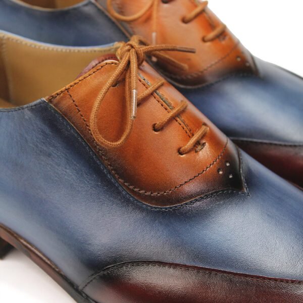 Azure Ember Gradient Leather Oxfords
