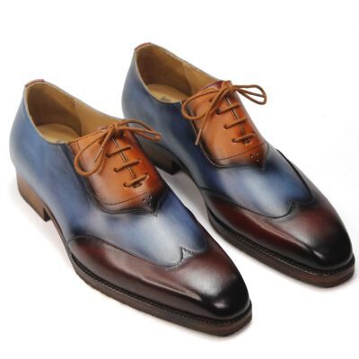 Azure Ember Gradient Leather Oxfords