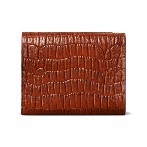 Mitch Hettich Croc Wallet – Tan Leather