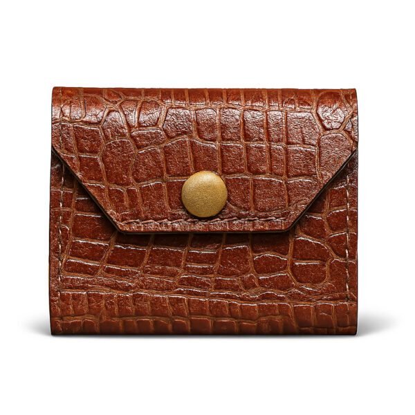 Mitch Hettich Croc Wallet – Tan Leather
