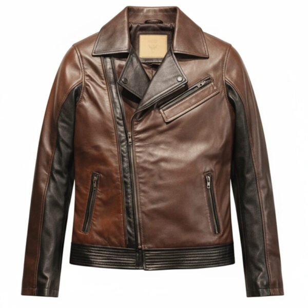 Bronzo Pure Leather Biker Jacket