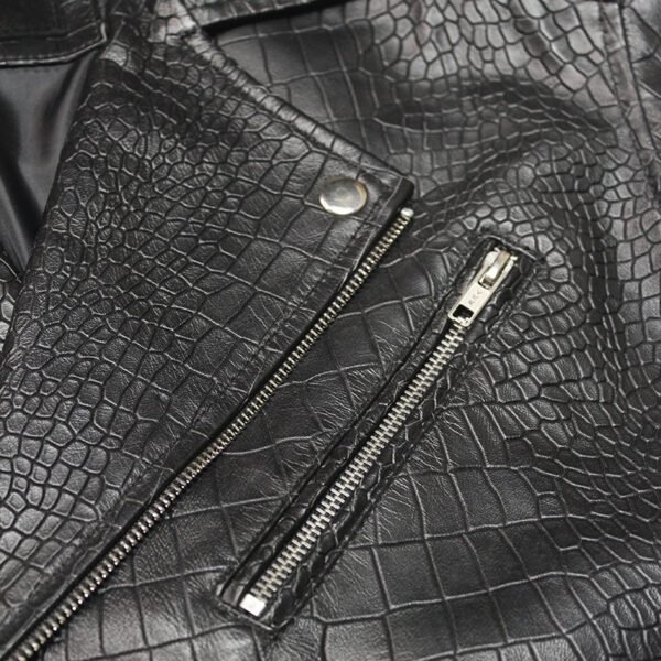 Imperial Croc Luxe Biker Jacket - Mitch Luxury