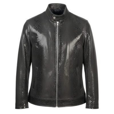 Obsidian Python Patent Jacket